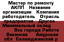 Мастер по ремонту АКПП › Название организации ­ Компания-работодатель › Отрасль предприятия ­ Другое › Минимальный оклад ­ 120 000 - Все города Работа » Вакансии   . Амурская обл.,Селемджинский р-н